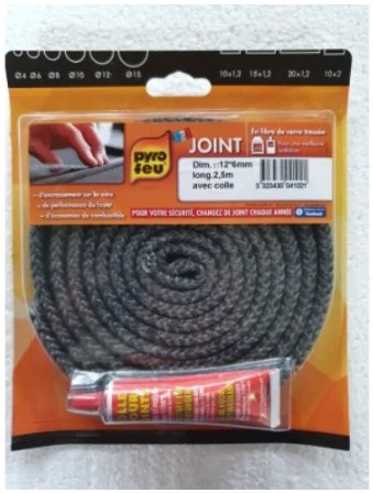 Kit joint plat rectangulaire 12 X 6 avec tube de colle